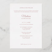 《キリスト教》洗礼式や命名式イニシャル植物幾何学的形状 箔招待状 (裏面)