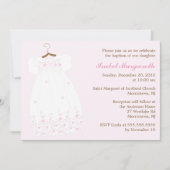 《キリスト教》洗礼式や命名式ガウンベビーガールバプテスマ 招待状 (正面)