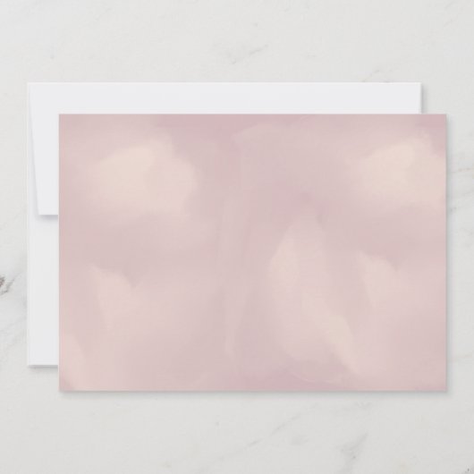 《キリスト教》洗礼式や命名式ガールズフォトピンクウォーターカラー招待状 招待状 (裏面)