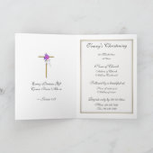 《キリスト教》洗礼式や命名式ガールピンクの招待PERSONALIZE 招待状 (内部)