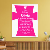 《キリスト教》洗礼式や命名式ギフトfor Girl:パーソナライズされた祈りの言葉 キャンバスプリント (インサイチュ (リビング))
