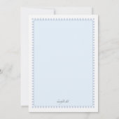 《キリスト教》洗礼式や命名式クロスブルー招待状 招待状 (裏面)