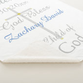 《キリスト教》洗礼式や命名式クロスボーイブルースターラトルミディアム シェルパブランケット (3/4)