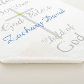 《キリスト教》洗礼式や命名式クロスボーイブルースターラトルミディアム シェルパブランケット (3/4)