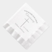 《キリスト教》洗礼式や命名式クロス名 箔ナプキン (右)