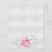 《キリスト教》洗礼式や命名式シルバーピンクフローラ予算の招待 チラシ (裏面)