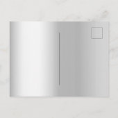 《キリスト教》洗礼式や命名式シルバーピンク花模様グリッター インビテーションポストカード (裏面)