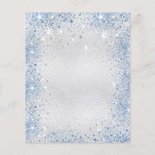 《キリスト教》洗礼式や命名式シルバーブルーツインボーイ予算の招待状 チラシ (裏面)