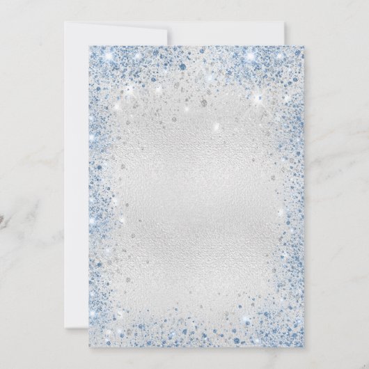 《キリスト教》洗礼式や命名式シルバーブルーボーイ脚本 招待状 (裏面)