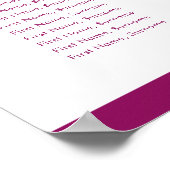 《キリスト教》洗礼式や命名式テーブルプラン12テーブルピンク梅クロス ポスター (角)