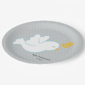 《キリスト教》洗礼式や命名式ドライブ*背景色の選択 ペーパープレート (アングル)