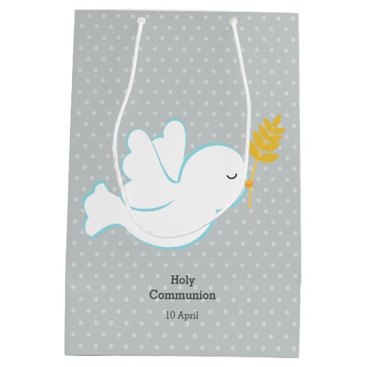 《キリスト教》洗礼式や命名式ドライブ*背景色の選択 ミディアムペーパーバッグ (裏面)