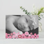 《キリスト教》洗礼式や命名式バプティスガールズフォト招待状招待状 招待状 (スタンド正面)