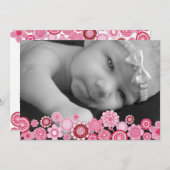 《キリスト教》洗礼式や命名式バプティスガールズフォト招待状招待状 招待状 (正面/裏面)