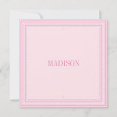 《キリスト教》洗礼式や命名式バプティスネーミングピンクシンプルアンモダンアン 案内状 (裏面)