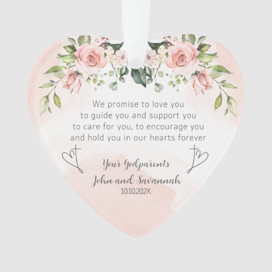 《キリスト教》洗礼式や命名式バプティスベビーガールオーナメント オーナメント (正面)