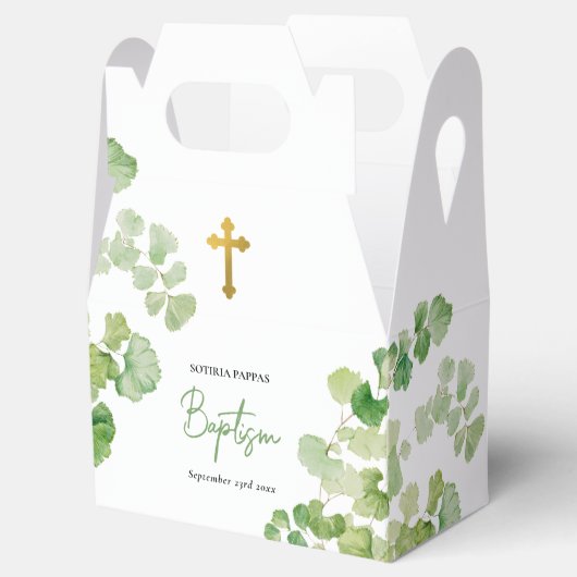 《キリスト教》洗礼式や命名式バプティスボーイガールウォーターカラーグリーンリー フェイバーボックス (オープン)