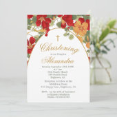 《キリスト教》洗礼式や命名式バプテスマ焼きオレンジアーチ花 招待状 (スタンド正面)