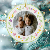 《キリスト教》洗礼式や命名式バプテスマ男女兼用ベビー写真 セラミックオーナメント