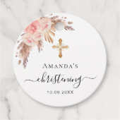 《キリスト教》洗礼式や命名式パンパスグラス赤面フローラ感謝していユー フェイバータグ (正面)