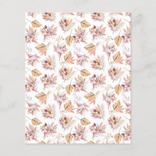 《キリスト教》洗礼式や命名式パンパスフラワーバラ予算 チラシ (裏面)