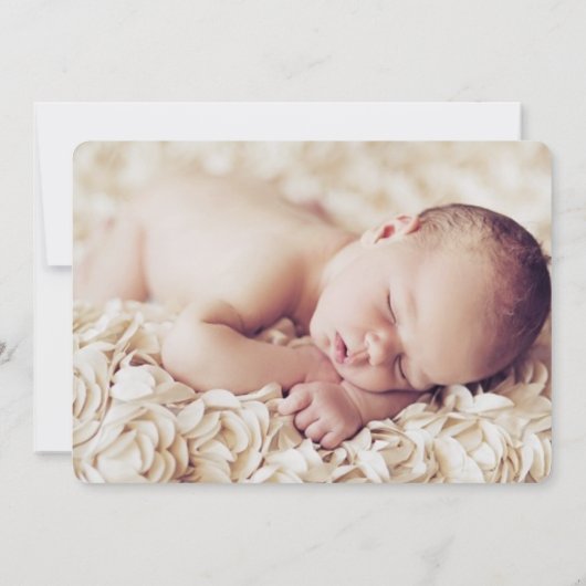 《キリスト教》洗礼式や命名式ブラック脚本クロスフォト宗教的 招待状 (裏面)