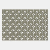 《キリスト教》洗礼式や命名式ブルークロスドーブ ラッピングペーパーシート (正面3)