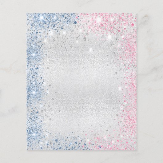 《キリスト教》洗礼式や命名式ボーイガールブルーピンクの予算招待状 チラシ