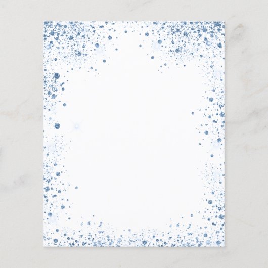 《キリスト教》洗礼式や命名式ボーイブルーホワイトバジェット招待状 チラシ (裏面)