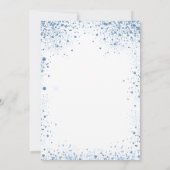 《キリスト教》洗礼式や命名式ボーイブルーホワイト金ゴールドクロスエレガント 招待状 (裏面)