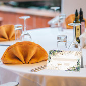 《キリスト教》洗礼式や命名式ユーカリ金ゴールドグリッタースパークル プレイスカード