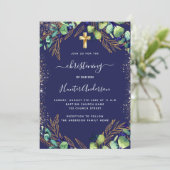 《キリスト教》洗礼式や命名式ユーカリ 招待状 (スタンド正面)