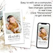 《キリスト教》洗礼式や命名式写真記念祈りの言葉カード コーリングカード