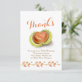 《キリスト教》洗礼式や命名式感謝していユー栗ハートカスタム写真 サンキューカード (スタンド正面)