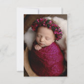 《キリスト教》洗礼式や命名式感謝していユー栗ハートカスタム写真 サンキューカード (裏面)