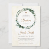 《キリスト教》洗礼式や命名式招待状とバプテスマ招待状 招待状 (正面)