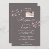 《キリスト教》洗礼式や命名式招待状ガール 招待状 (正面/裏面)