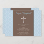 《キリスト教》洗礼式や命名式招待状:：ああ美しい2L 招待状 (正面/裏面)