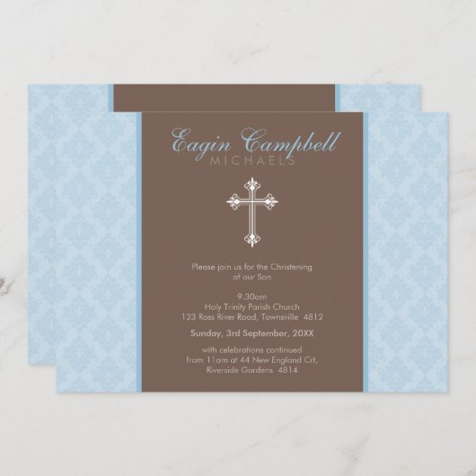 《キリスト教》洗礼式や命名式招待状:：ああ美しい2L 招待状