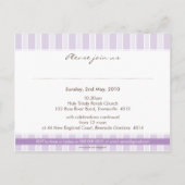 《キリスト教》洗礼式や命名式招待状:: スタイリッシュストライプ4 インビテーションポストカード (裏面)