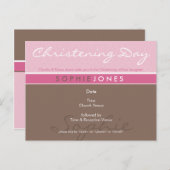 《キリスト教》洗礼式や命名式招待状:：単純なgroovy 1 インビテーションポストカード (正面/裏面)