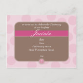 《キリスト教》洗礼式や命名式招待状::水玉模様 – ピンク インビテーションポストカード (裏面)