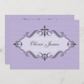 《キリスト教》洗礼式や命名式招待状:: viva 6L 招待状 (正面/裏面)