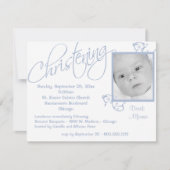 《キリスト教》洗礼式や命名式用スクロール男の赤ちゃん 招待状 (正面)