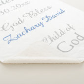 《キリスト教》洗礼式や命名式男の赤ちゃんブルーラトル媒体 シェルパブランケット (3/4)