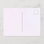 《キリスト教》洗礼式や命名式紫の花の緑の十字架 インビテーションポストカード (裏面)