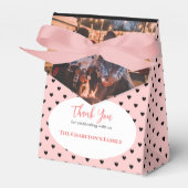 《キリスト教》洗礼式や命名式1セクションフォトサーモンピンクハート フェイバーボックス (正面サイド)