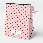 《キリスト教》洗礼式や命名式1セクションフォトサーモンピンクハート フェイバーボックス (裏面サイド)