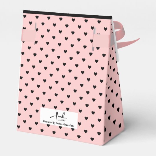 《キリスト教》洗礼式や命名式1セクションフォトサーモンピンクハート フェイバーボックス (裏面サイド)