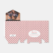 《キリスト教》洗礼式や命名式1セクションフォトサーモンピンクハート フェイバーボックス (折り畳みなし)